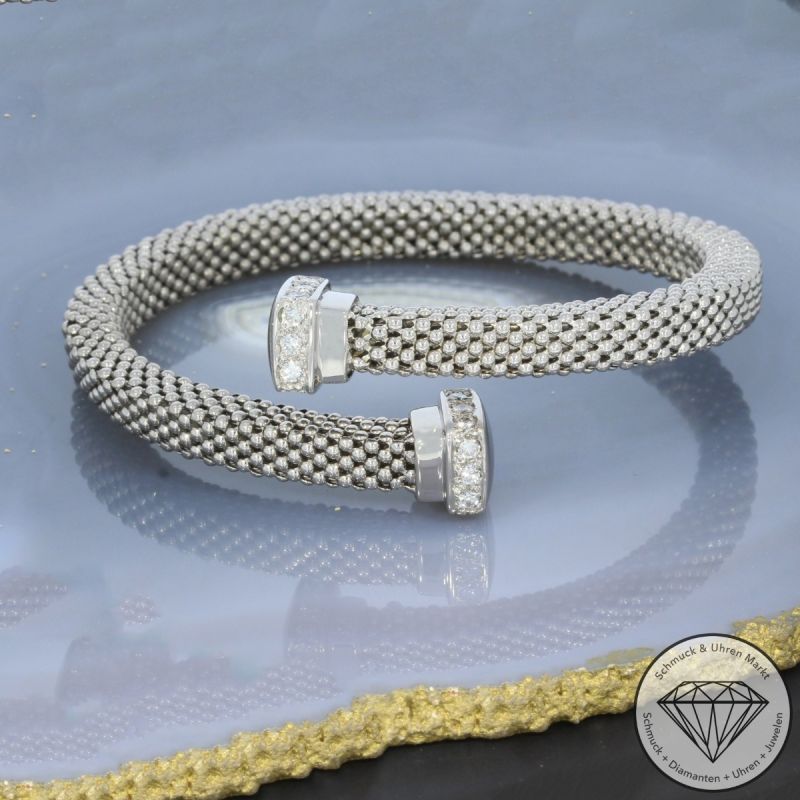 Wert 12750 € Brillant Armreif flexibel (ca. 0,75 carat) in 750er 18 K Weißgold - 75530