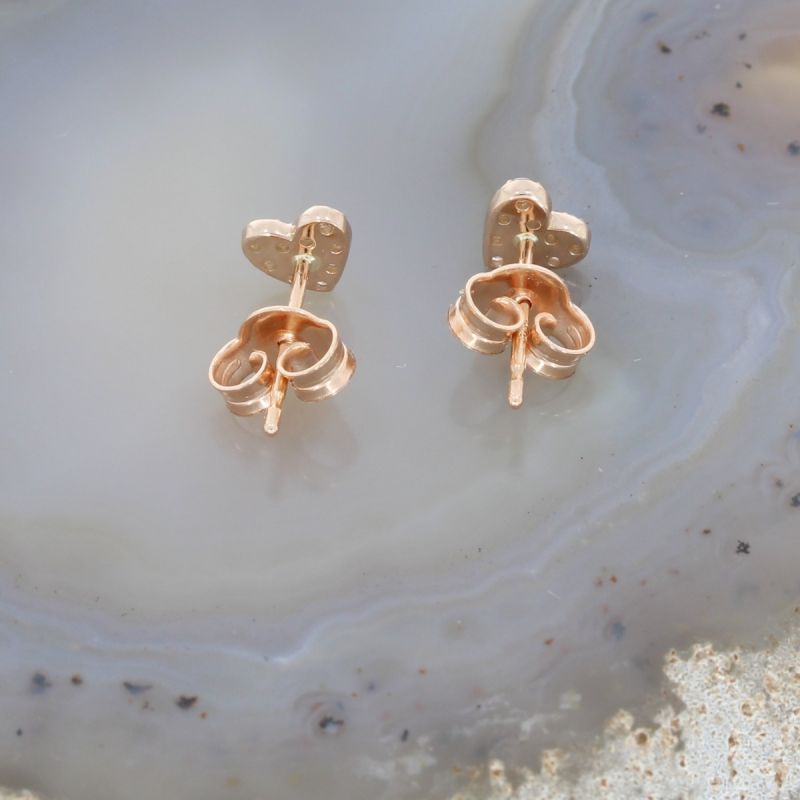 Wert 1150 € Brillant Herz Ohrringe (0,20 carat) in 750er 18 K Rosegold - H964