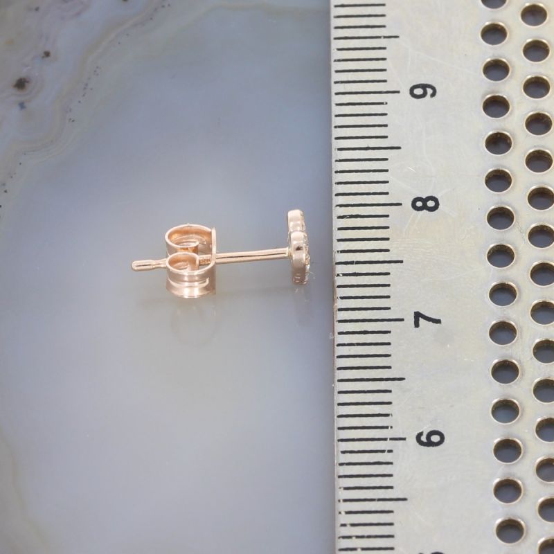 Wert 1150 € Brillant Herz Ohrringe (0,20 carat) in 750er 18 K Rosegold - H964