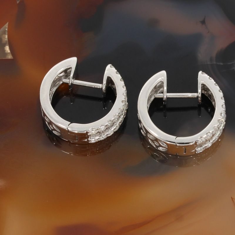 Wert 4390 € Brillant Diamant Creolen in 750er 18 K Weißgold - H976