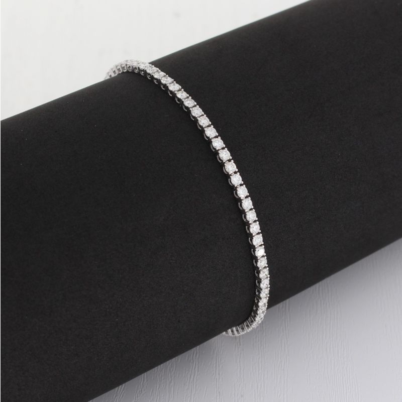 Wert 15490 € Brillant Tennis Armband (4,00 carat) in 750er 18 K Weißgold - H782