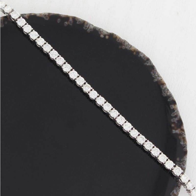 Wert 15490 € Brillant Tennis Armband (4,00 carat) in 750er 18 K Weißgold - H782