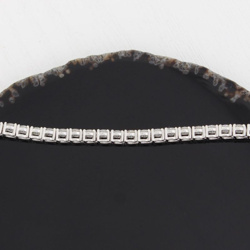 Wert 15490 € Brillant Tennis Armband (4,00 carat) in 750er 18 K Weißgold - H782