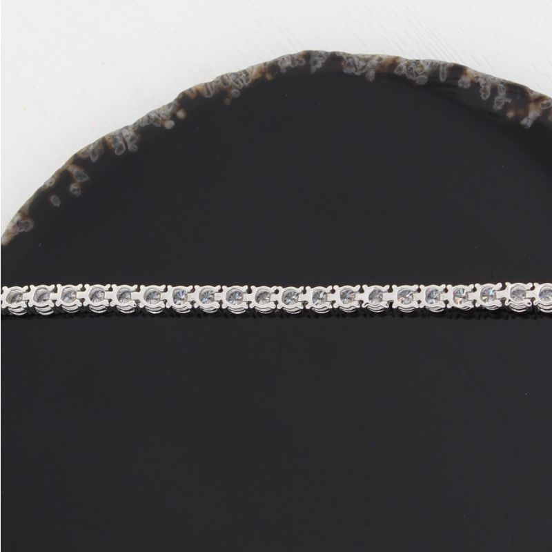 Wert 15490 € Brillant Tennis Armband (4,00 carat) in 750er 18 K Weißgold - H782