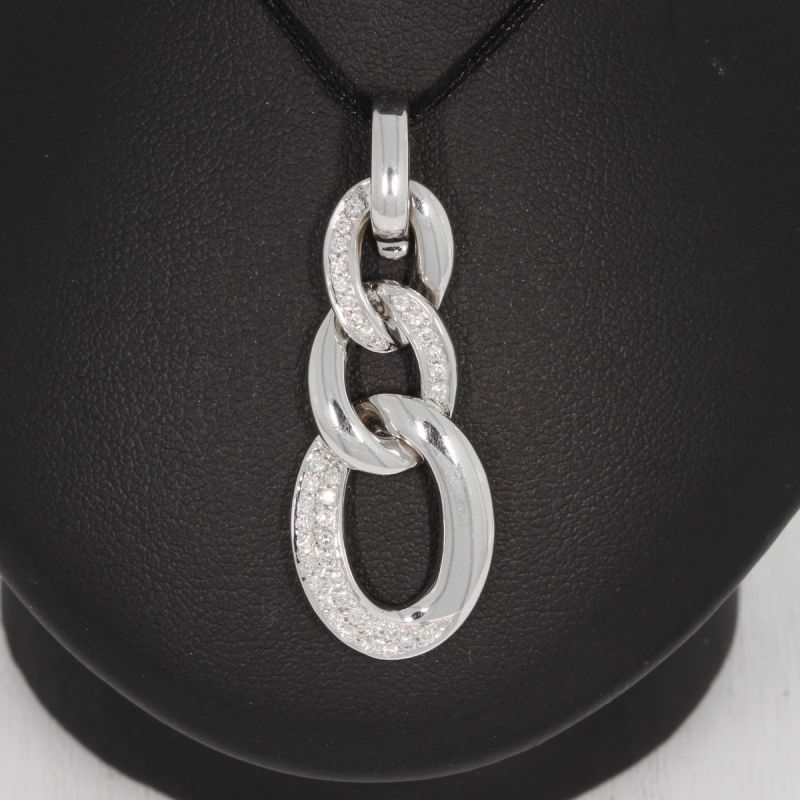Wert 2890 € Brillant Anhänger (ca. 0,36 carat) in 750er 18 K Weißgold - 75953