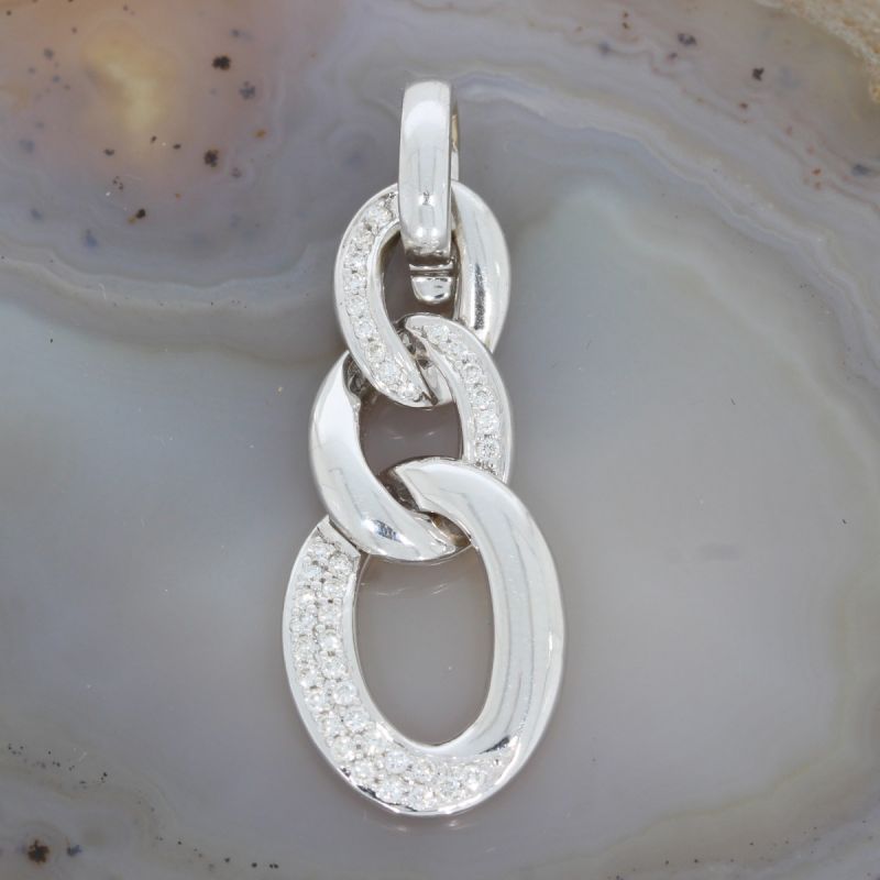 Wert 2890 € Brillant Anhänger (ca. 0,36 carat) in 750er 18 K Weißgold - 75953
