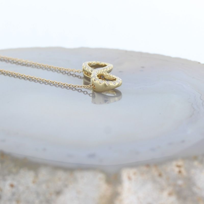Wert 1250 € Brillant Anhänger (0,15 carat) mit Kette in 750er 18 K Gelbgold L.42,0 + 45,0 cm - H1016