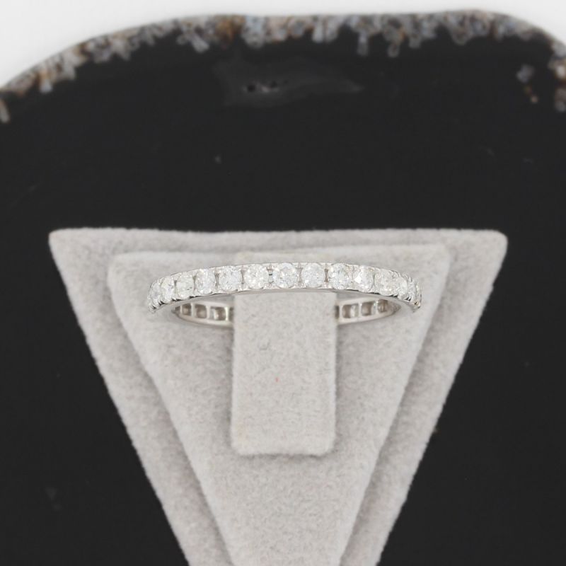 Wert 2990 € Brillant Memory Ring (1,00 carat) in 750er 18 K Weißgold Größe 54 - H532