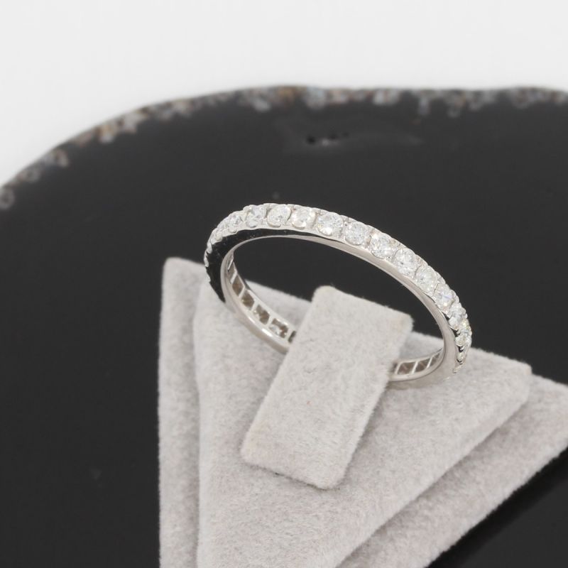 Wert 2990 € Brillant Memory Ring 1,05 carat in 750er 18 K Weißgold Größe 52 - H335