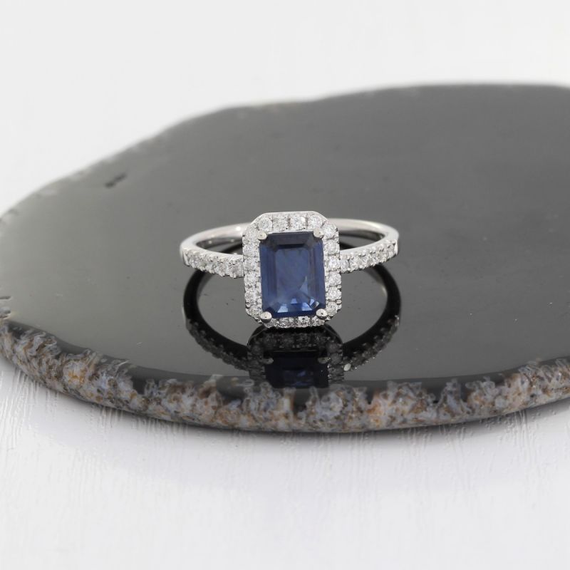 Wert 2790 € Brillant Saphir Ring in 750er 18 K Weißgold Gr.56 - H994