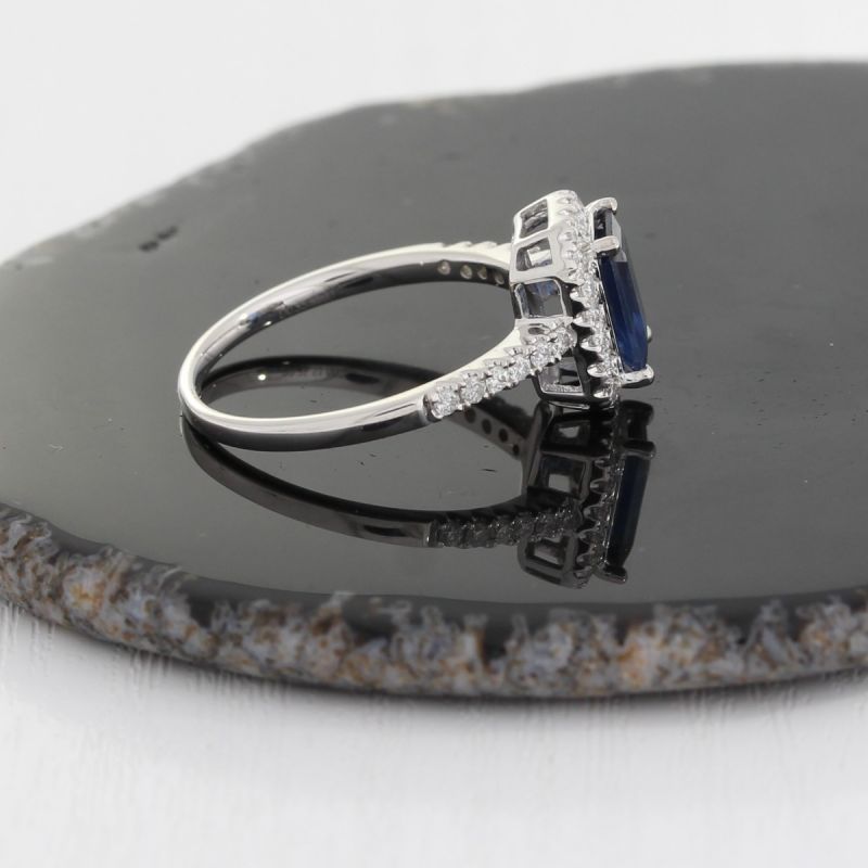 Wert 2790 € Brillant Saphir Ring in 750er 18 K Weißgold Gr.56 - H994