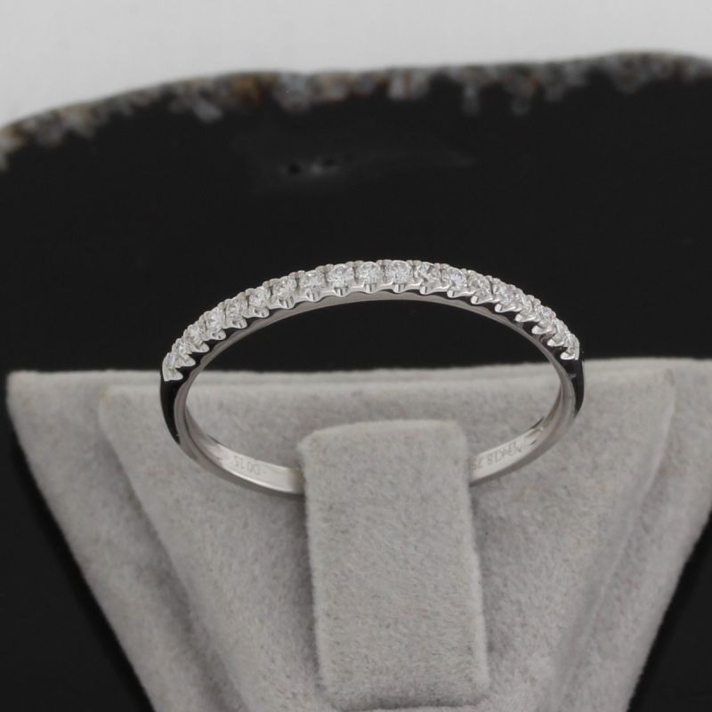 Wert 950 € Brillant Ring (0,15 carat) in 750er 18 K Weißgold - H1012