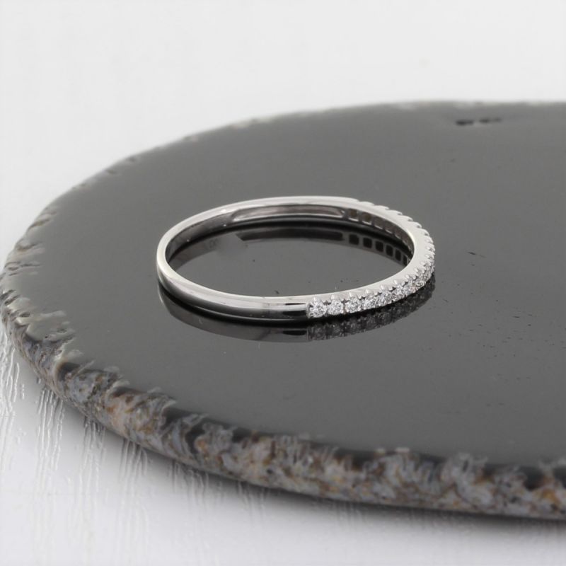 Wert 950 € Brillant Ring (0,15 carat) in 750er 18 K Weißgold - H1012