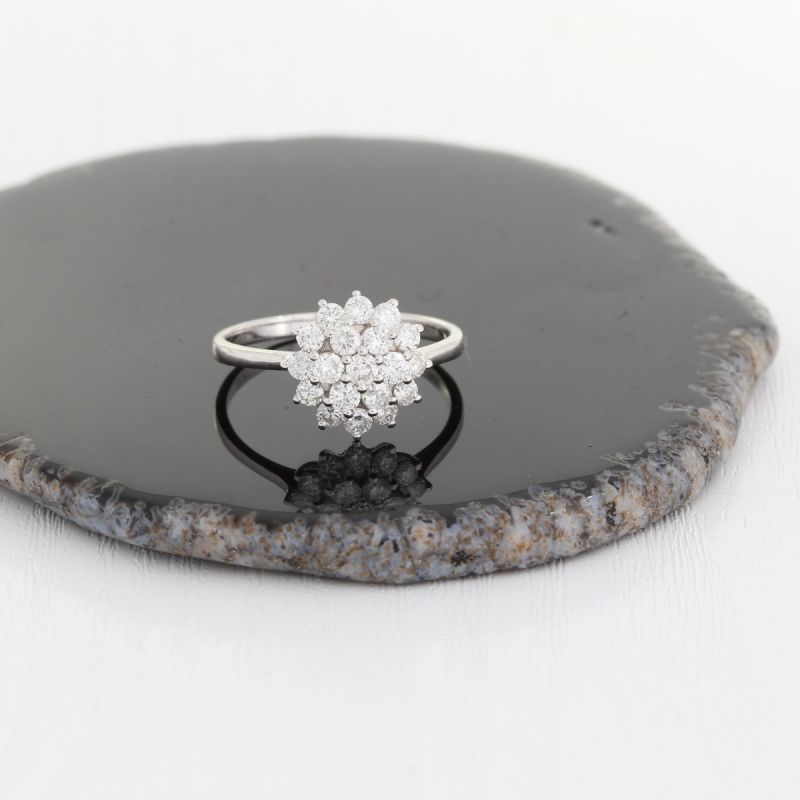 Wert 2690 € Brillant Ring (0,90 carat) in 750er 18 K Weißgold - H1033