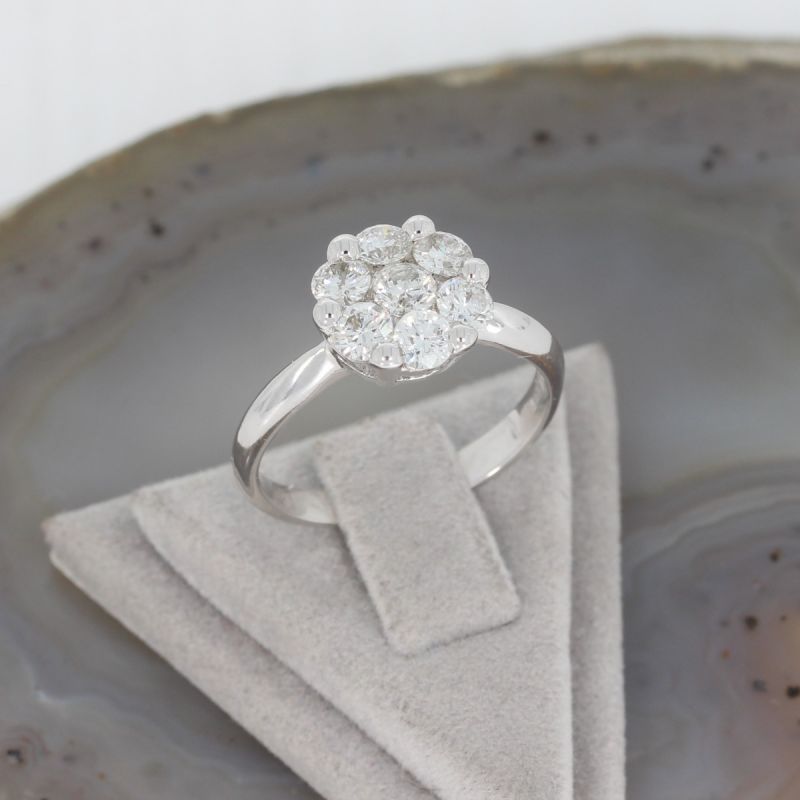 Sale! Wert 4550 € Brillant Ring (1,12 carat) in 585er 14 K Weißgold - 76478