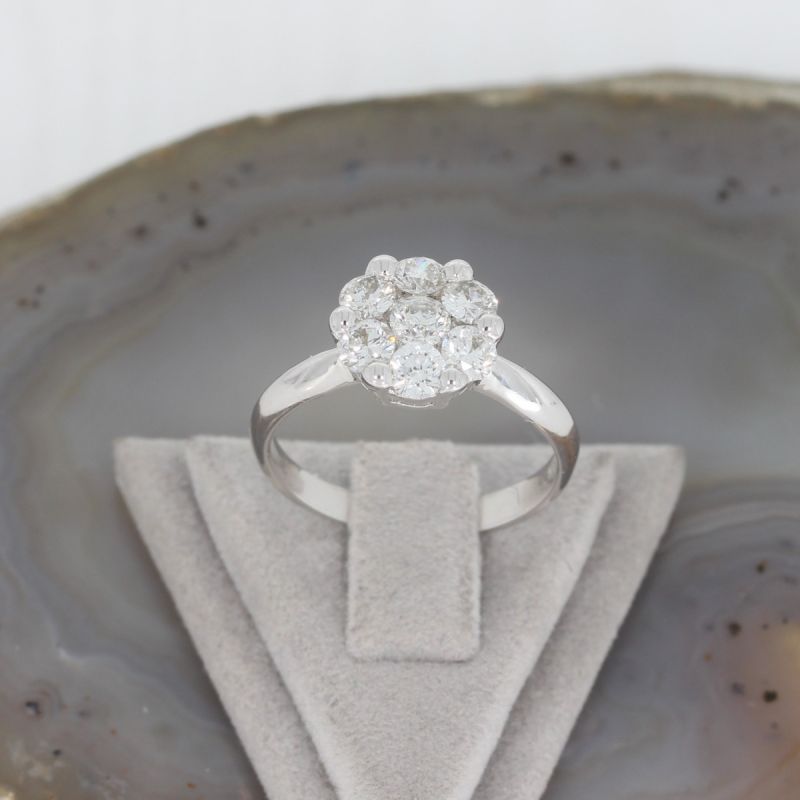 Sale! Wert 4550 € Brillant Ring (1,12 carat) in 585er 14 K Weißgold - 76478