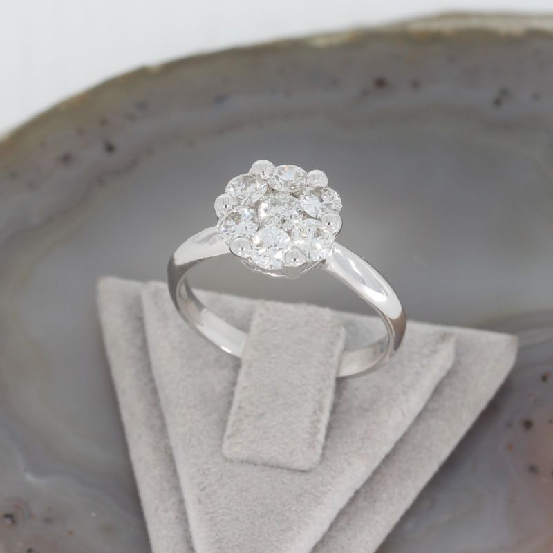 Sale! Wert 4550 € Brillant Ring (1,12 carat) in 585er 14 K Weißgold - 76478