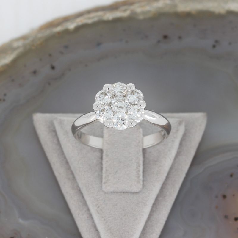 Sale! Wert 4550 € Brillant Ring (1,12 carat) in 585er 14 K Weißgold - 76478