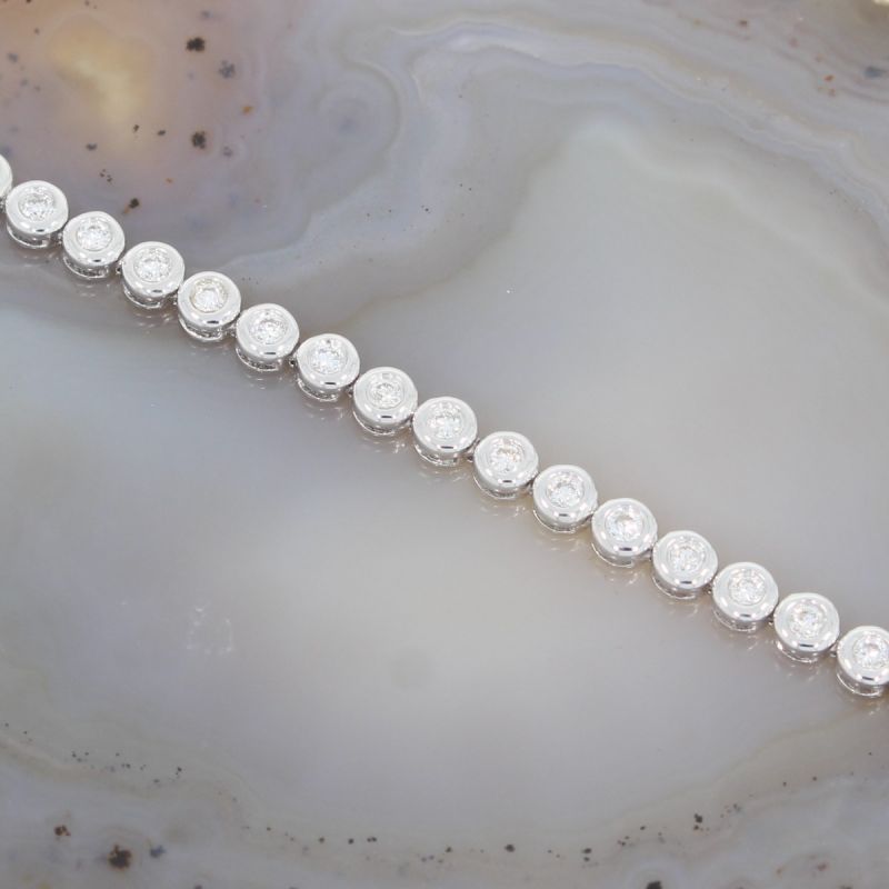 Wert 5230 € Brillant Tennis Armband (1,00 carat) in 750er 18 K Weißgold - 76627
