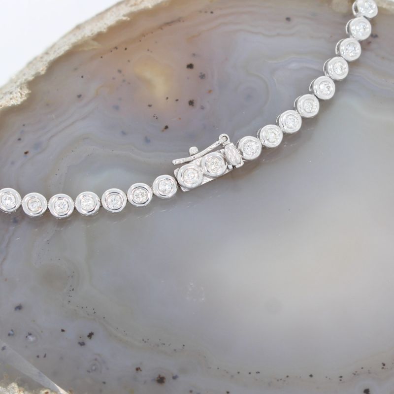 Wert 5230 € Brillant Tennis Armband (1,00 carat) in 750er 18 K Weißgold - 76627