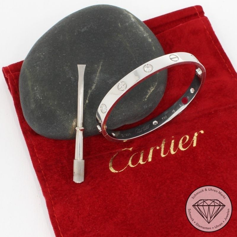 Cartier Love Armreif mit 6 Brillanten (0,48 carat) in 750er 18 K Weißgold - 76664
