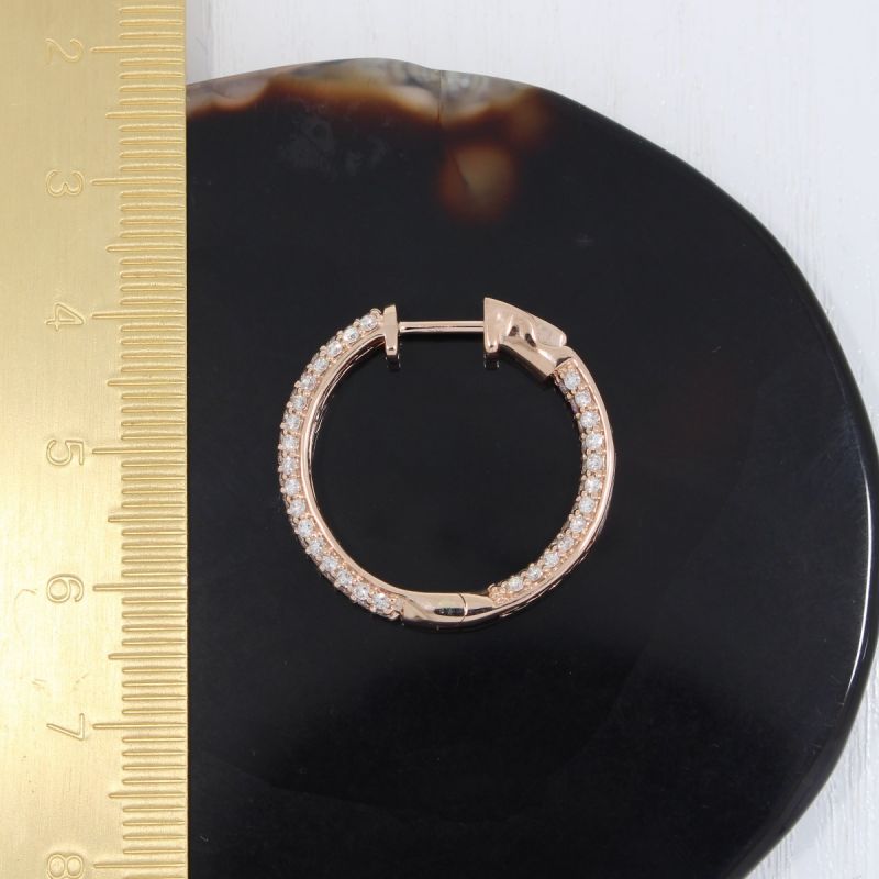 Wert 6790 € Brillant Creolen (2,00 carat) in 585er 14 K Roségold - H1042