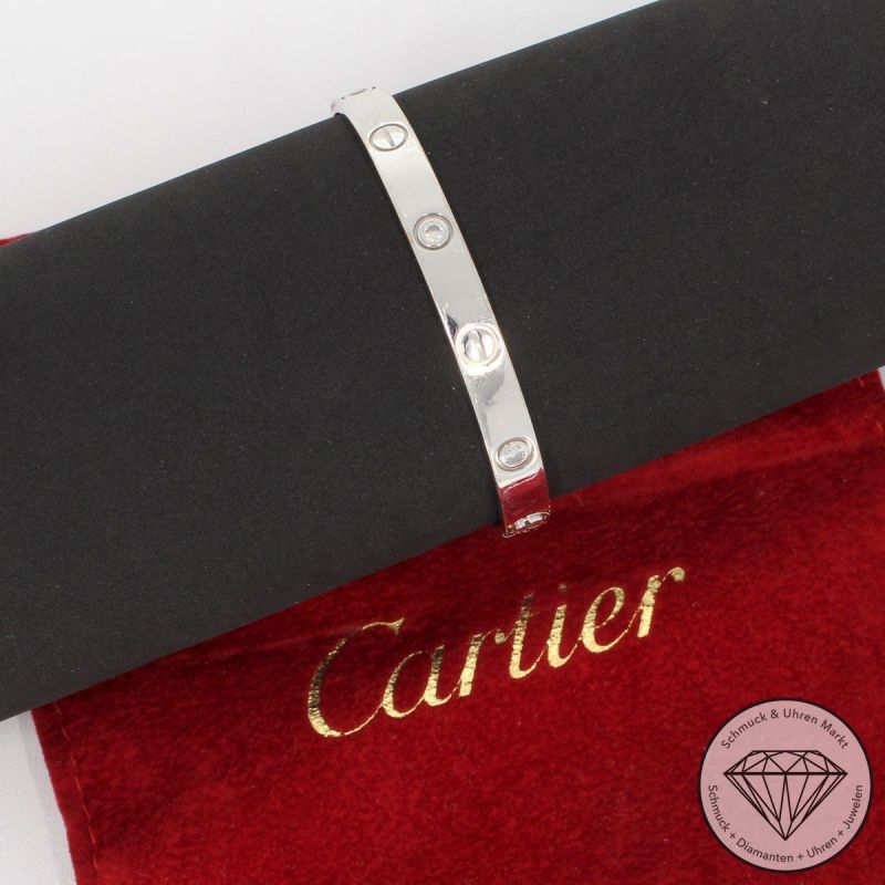 Cartier Love Armreif mit 6 Brillanten (0,48 carat) in 750er 18 K Weißgold - 76811