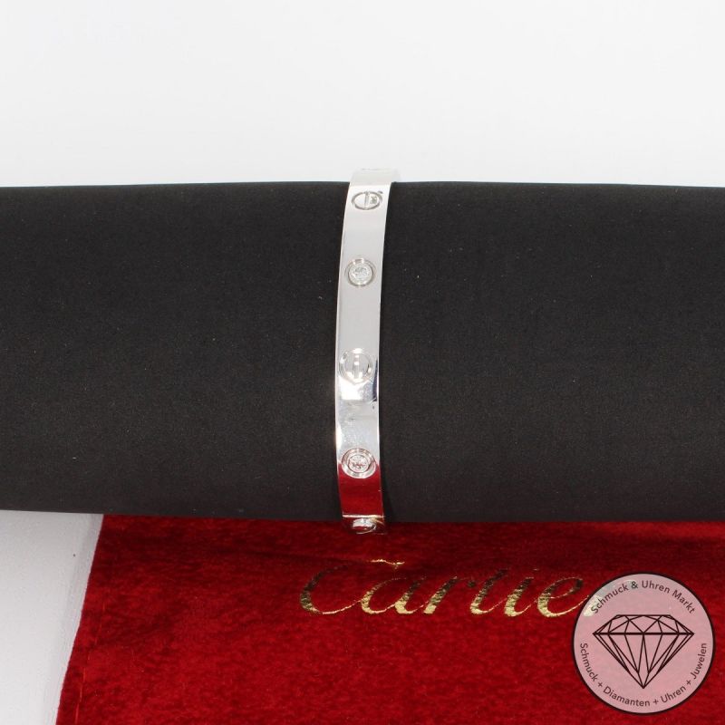 Cartier Love Armreif mit 6 Brillanten (0,48 carat) in 750er 18 K Weißgold - 76811