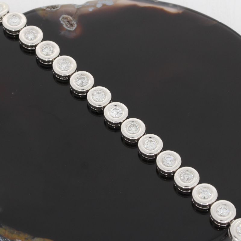 Wert 9240 € Brillant Armband (2,60 carat) in 750er 18 K Weißgold - H1060