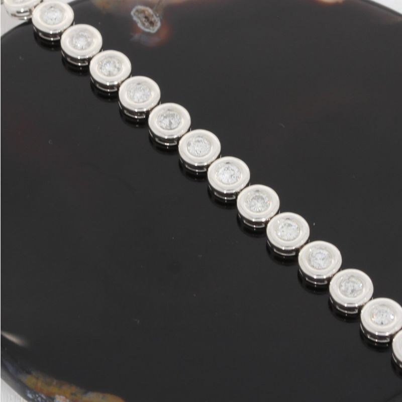 Wert 9240 € Brillant Armband (2,60 carat) in 750er 18 K Weißgold - H1060