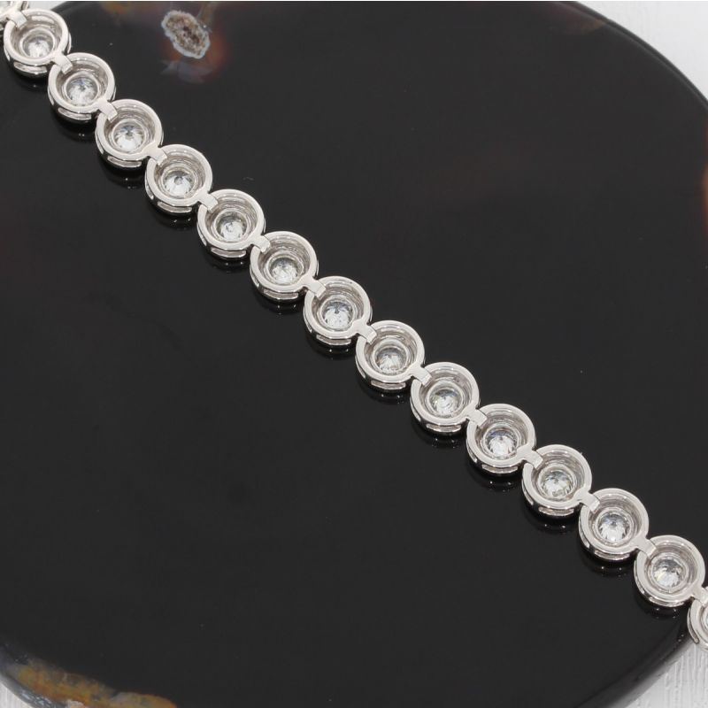 Wert 9240 € Brillant Armband (2,60 carat) in 750er 18 K Weißgold - H1060