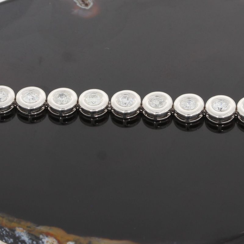 Wert 9240 € Brillant Armband (2,60 carat) in 750er 18 K Weißgold - H1060