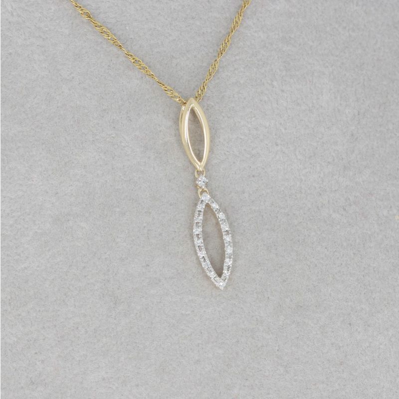 Wert 390 € Brillant Anhänger (0,06 carat) in 585er 14 K Gelbgold - H1057