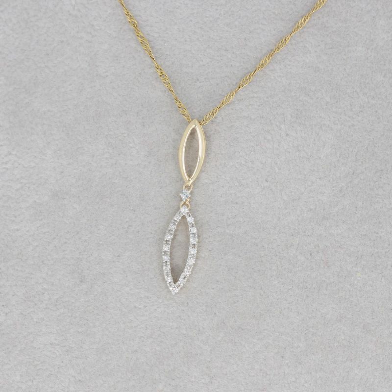 Wert 390 € Brillant Anhänger (0,06 carat) in 585er 14 K Gelbgold - H1057