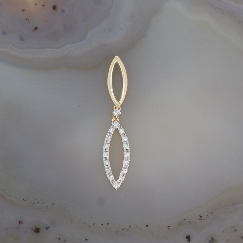 Wert 390 € Brillant Anhänger (0,06 carat) in 585er 14 K Gelbgold - H1057