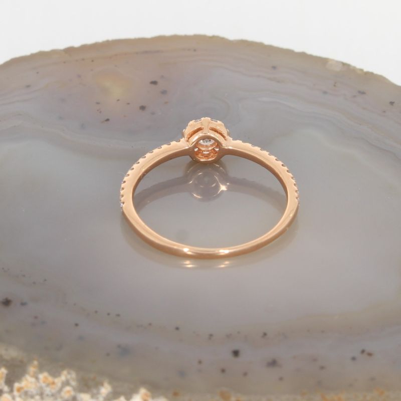 Wert 1290 € Brillant Ring (0,30 carat) in 750er 18 K Roségold Gr.52 - H1099