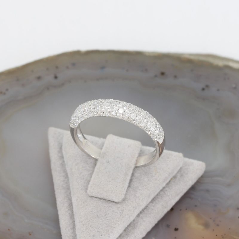 Sale! Wert 2890 € Brillant Ring (0,85 carat) in 750er 18 K Weißgold Gr.56 - H1117