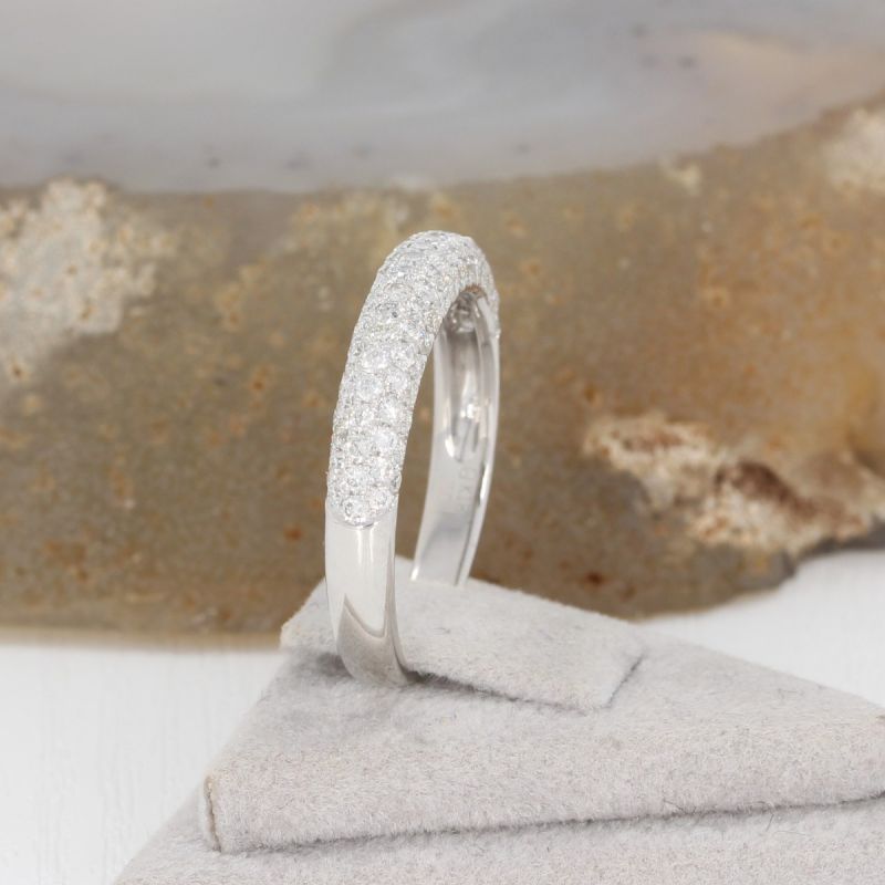 Sale! Wert 2890 € Brillant Ring (0,85 carat) in 750er 18 K Weißgold Gr.56 - H1117