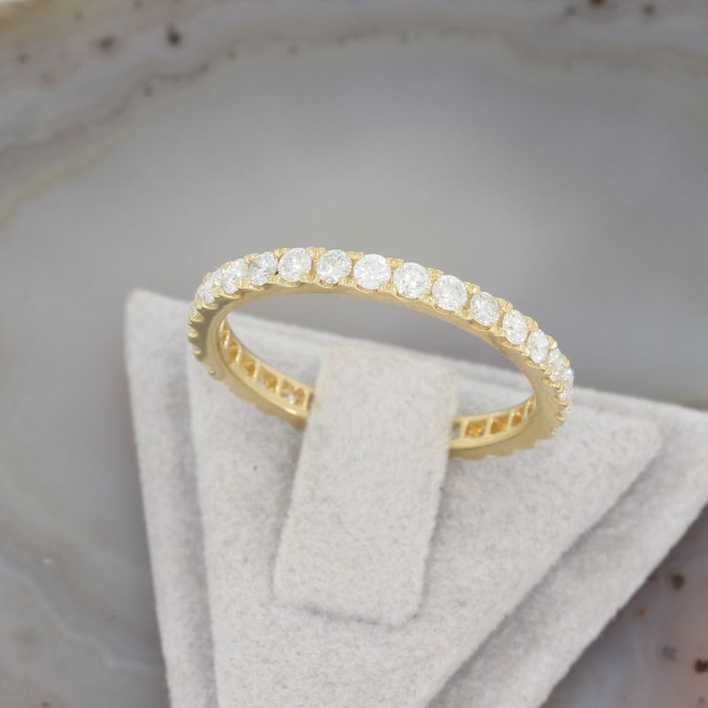 Wert 2990 € Brillant Memory Ring (1,05 carat) in 750er 18 K Gelbgold Größe 54 - H290