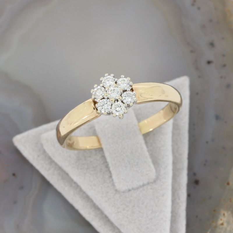 Wert 1950 € Brillant Ring (ca. 0,42 carat) in 585er/14K Gelbgold - K78315