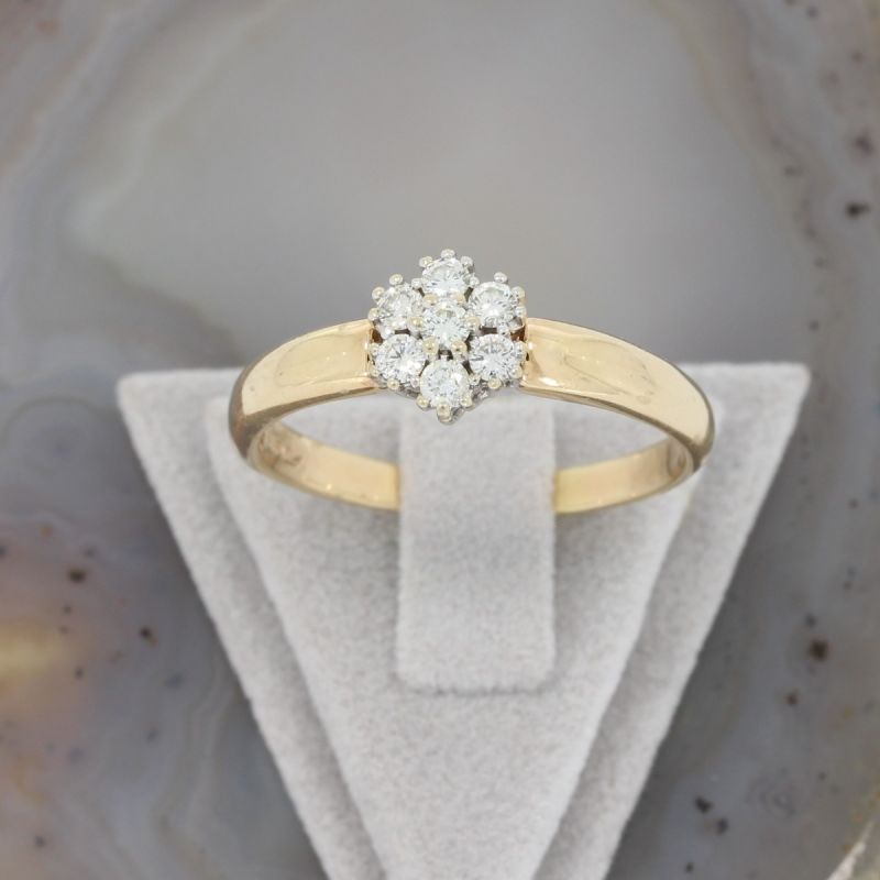 Wert 1950 € Brillant Ring (ca. 0,42 carat) in 585er/14K Gelbgold - K78315