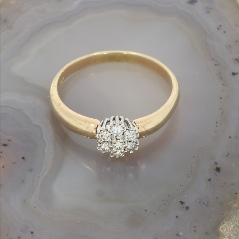 Wert 1950 € Brillant Ring (ca. 0,42 carat) in 585er/14K Gelbgold - K78315