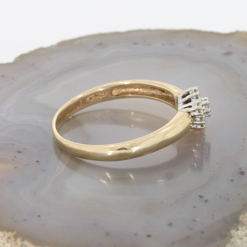 Wert 1950 € Brillant Ring (ca. 0,42 carat) in 585er/14K Gelbgold - K78315