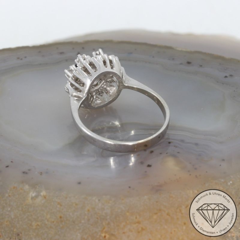 Wert 990 € Brillant Saphir Ring in 585er 14 K Weißgold - 78759