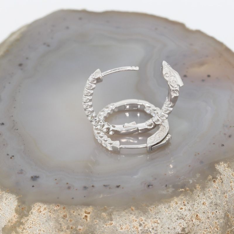 Wert 2250 € Brillant Creolen (0,50 carat) in 585er 14 K Weißgold - H1167