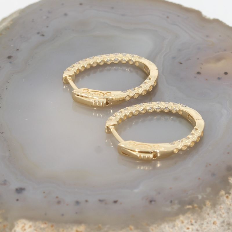 Wert 2550 € Brillant Creolen (0,50 carat) in 585er 14 K Gelbgold - H1166