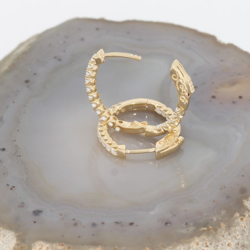 Wert 2550 € Brillant Creolen (0,50 carat) in 585er 14 K Gelbgold - H1166