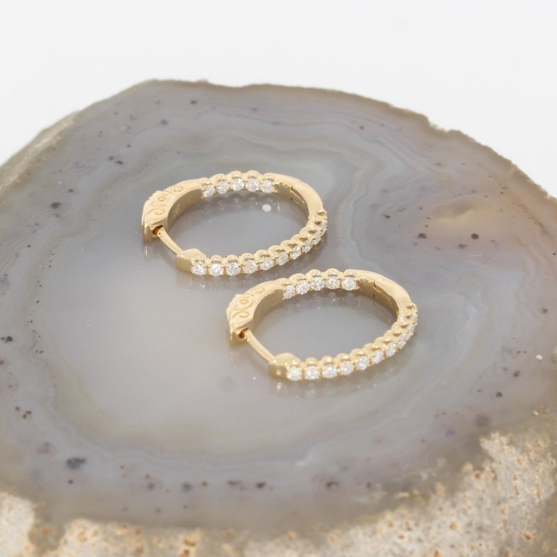 Wert 2550 € Brillant Creolen (0,50 carat) in 585er 14 K Gelbgold - H1166