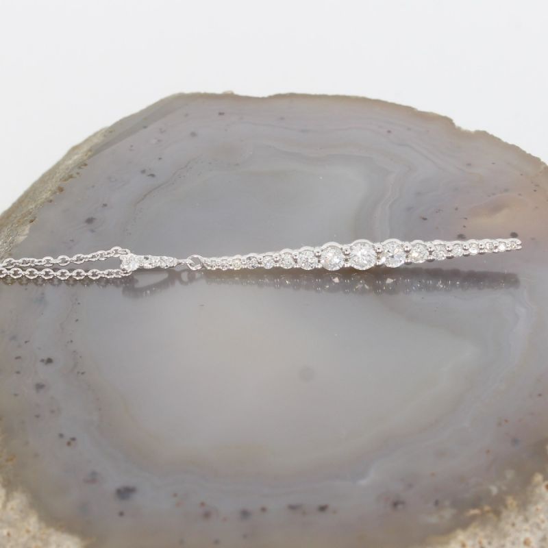 Wert 2250 € Brillant Anhänger mit Kette (0,60 carat) in 585er 14 K Weißgold - H1180