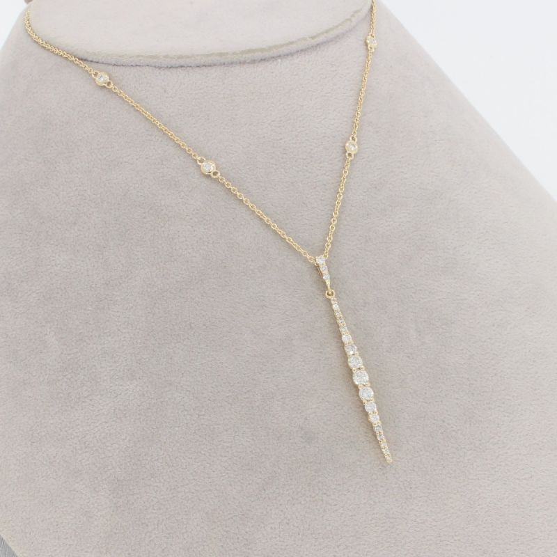 Wert 2250 € Brillant Anhänger mit Kette (0,56 carat) in 585er 14 K Gelbgold - H1181